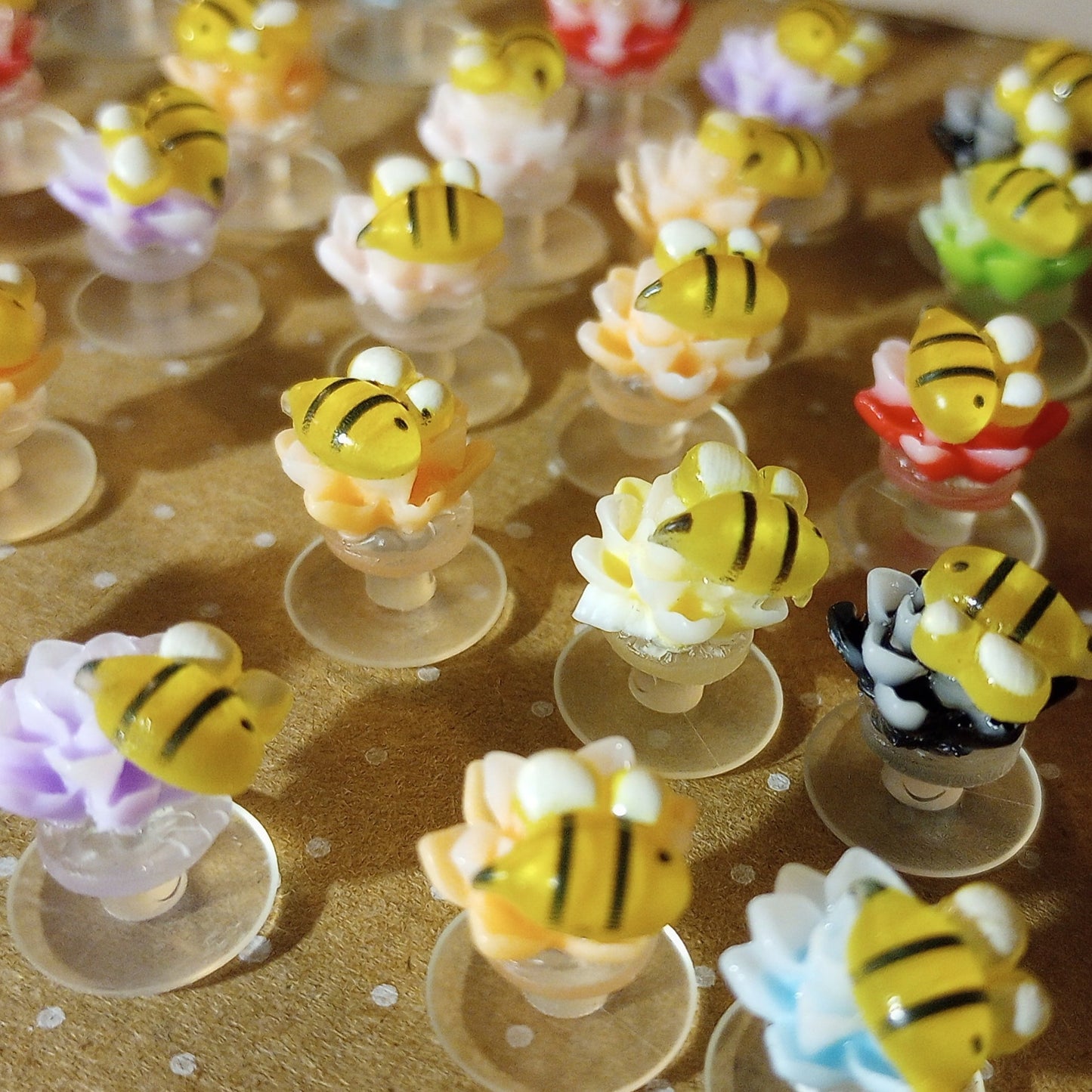 Flower & Bee Shoe Charm