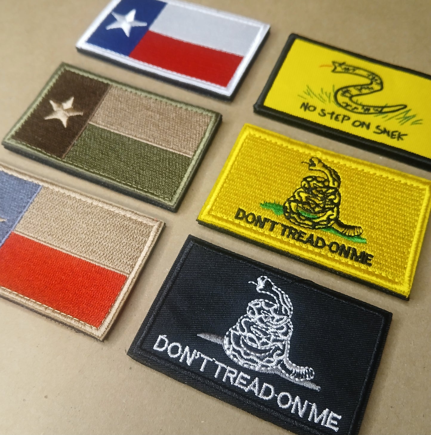 Texas Velcro Patch Embroidered 3X2 inch Dont Tread on Me Tactical Morale Hook and Loop