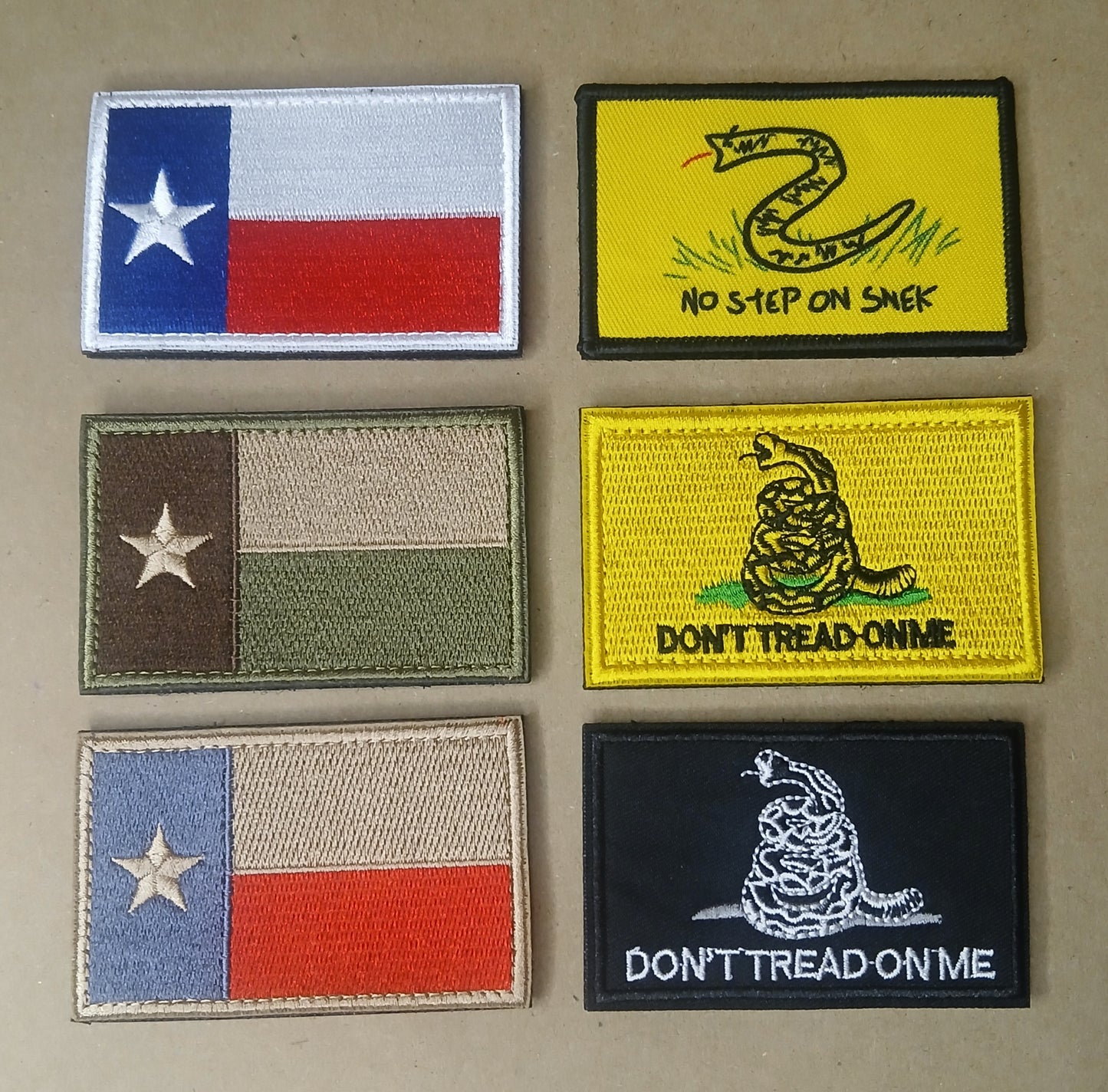 Texas Velcro Patch Embroidered 3X2 inch Dont Tread on Me Tactical Morale Hook and Loop