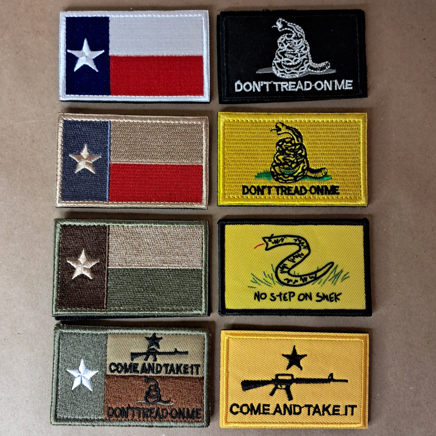 Texas Velcro Patch Embroidered 3X2 inch Dont Tread on Me Tactical Morale Hook and Loop