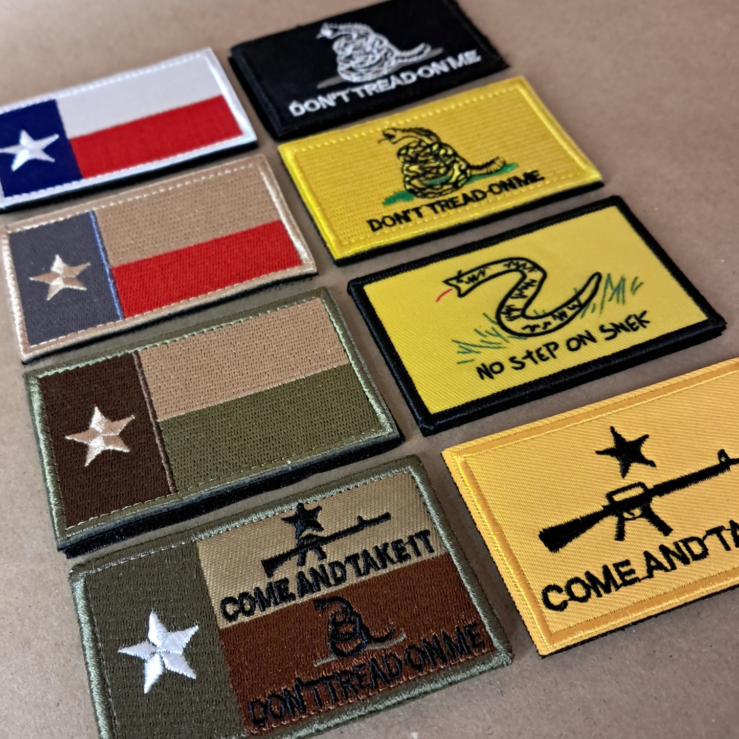 Texas Velcro Patch Embroidered 3X2 inch Dont Tread on Me Tactical Morale Hook and Loop