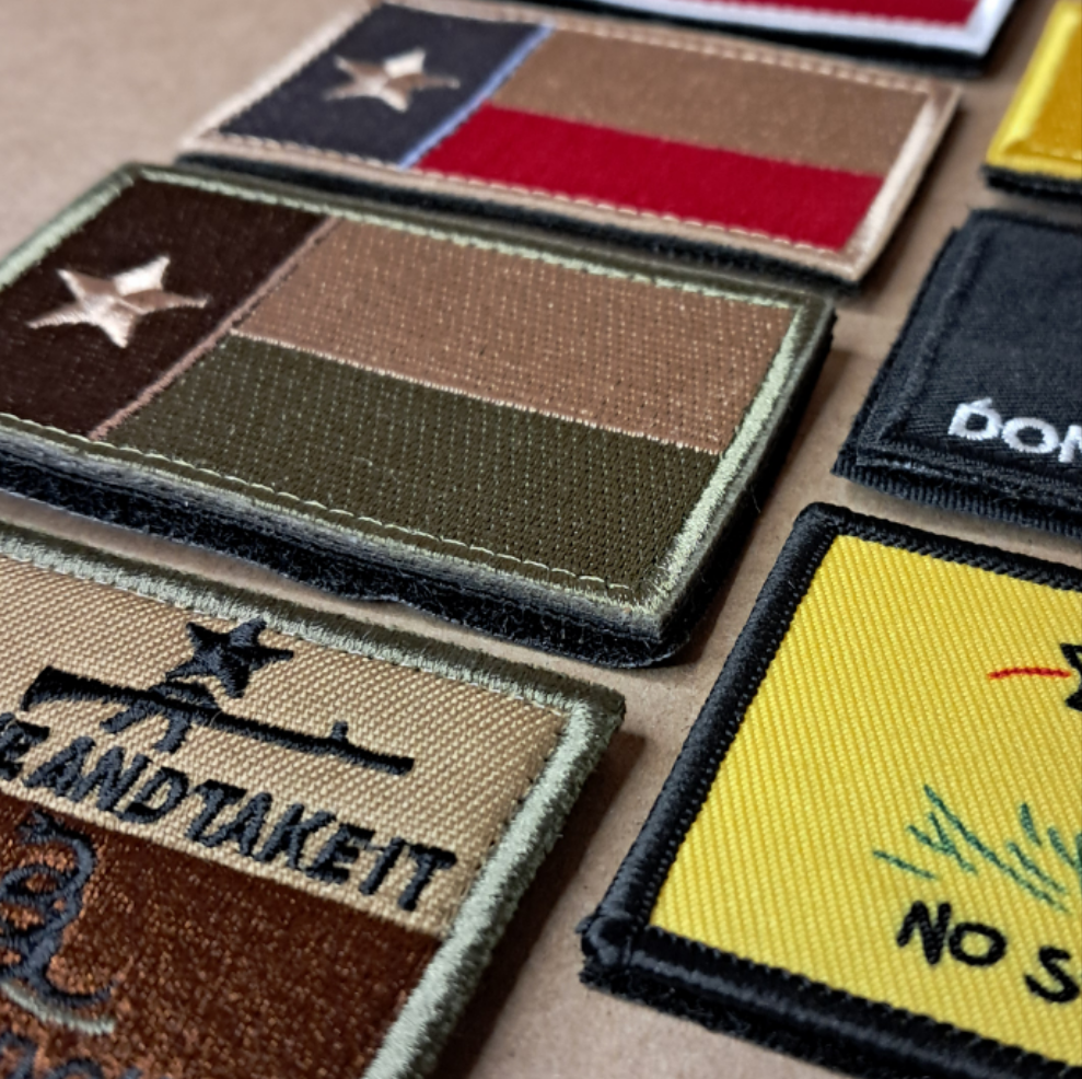 Texas Velcro Patch Embroidered 3X2 inch Dont Tread on Me Tactical Morale Hook and Loop