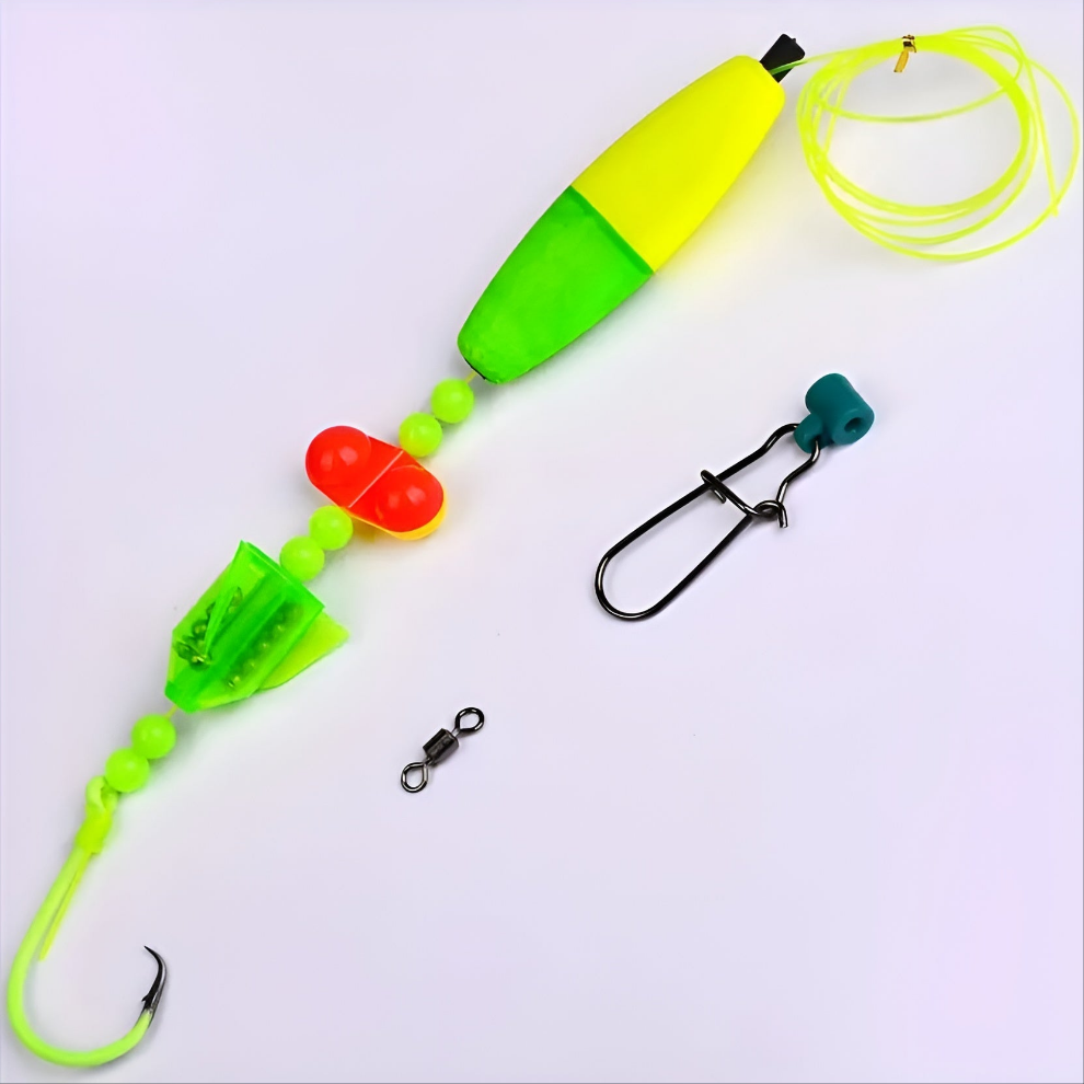 5 Pack Catfish Rig, Hand Tied, Luminescent Circle Hook