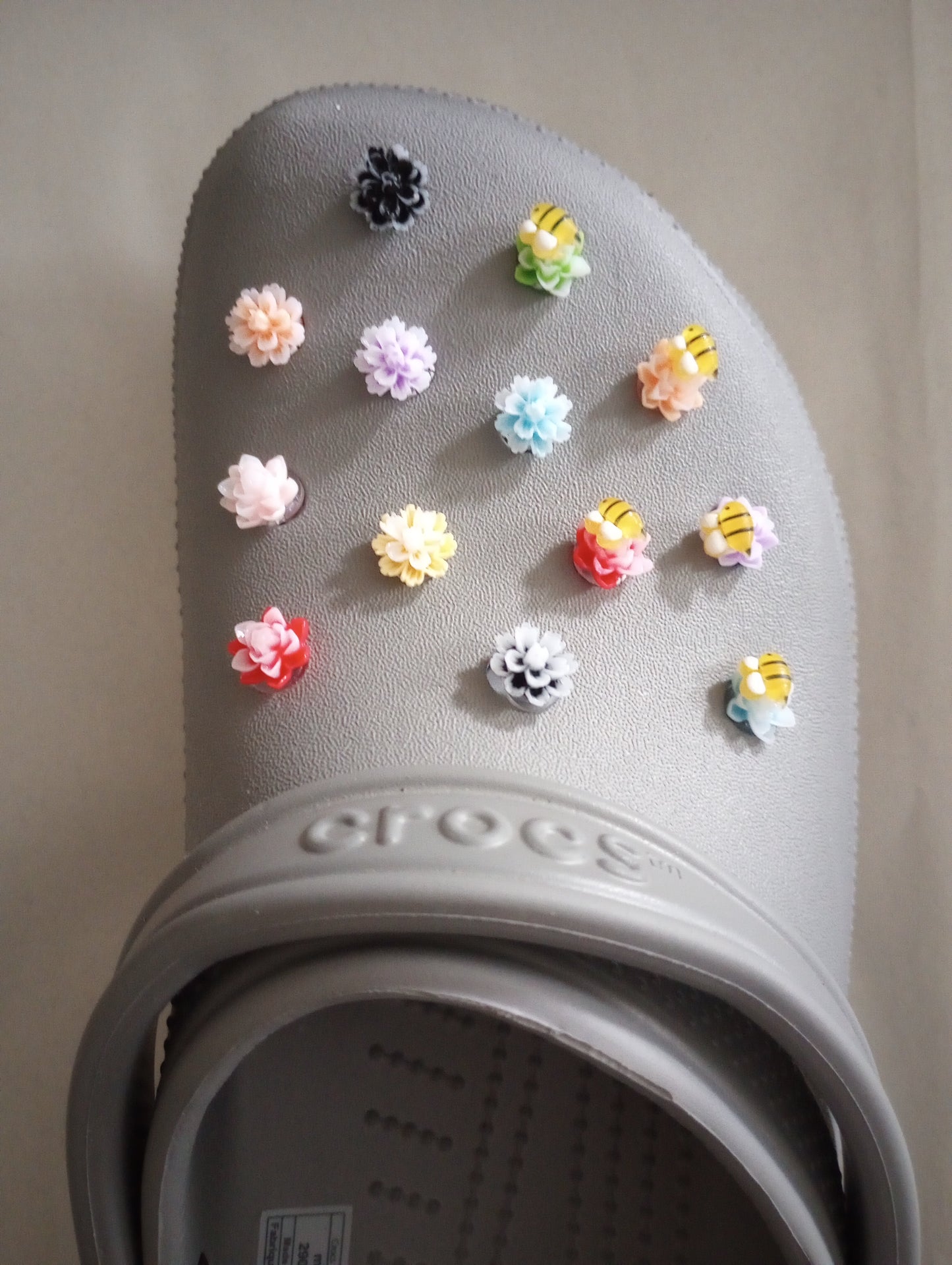 Flower & Bee Shoe Charm
