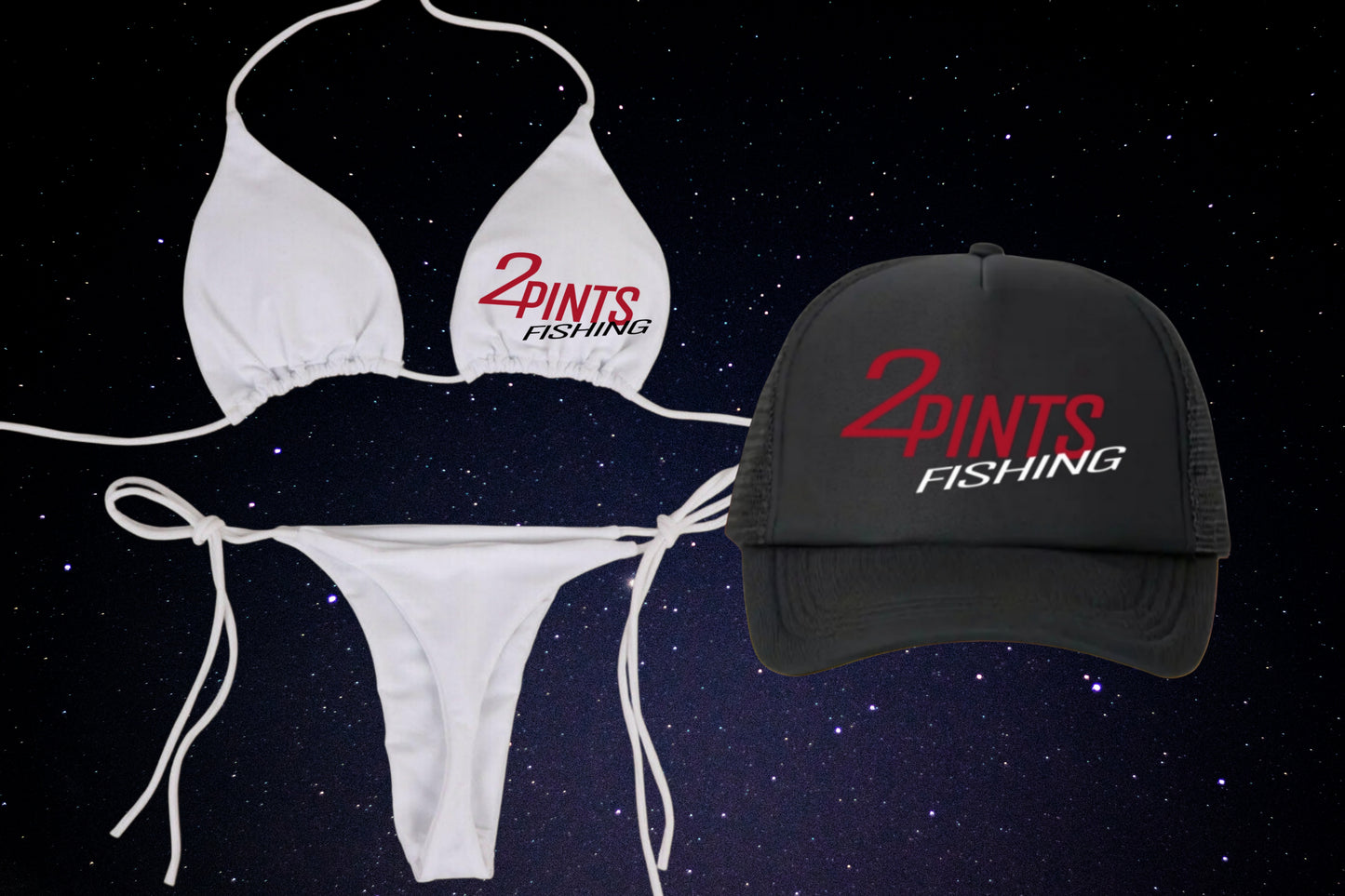 3-Piece Bikini + Hat Swimwear Set