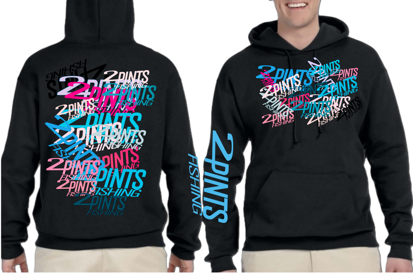 Heavy Weight Winter Fishing Hoodie - Midnight Black Cotton Blend First Edition
