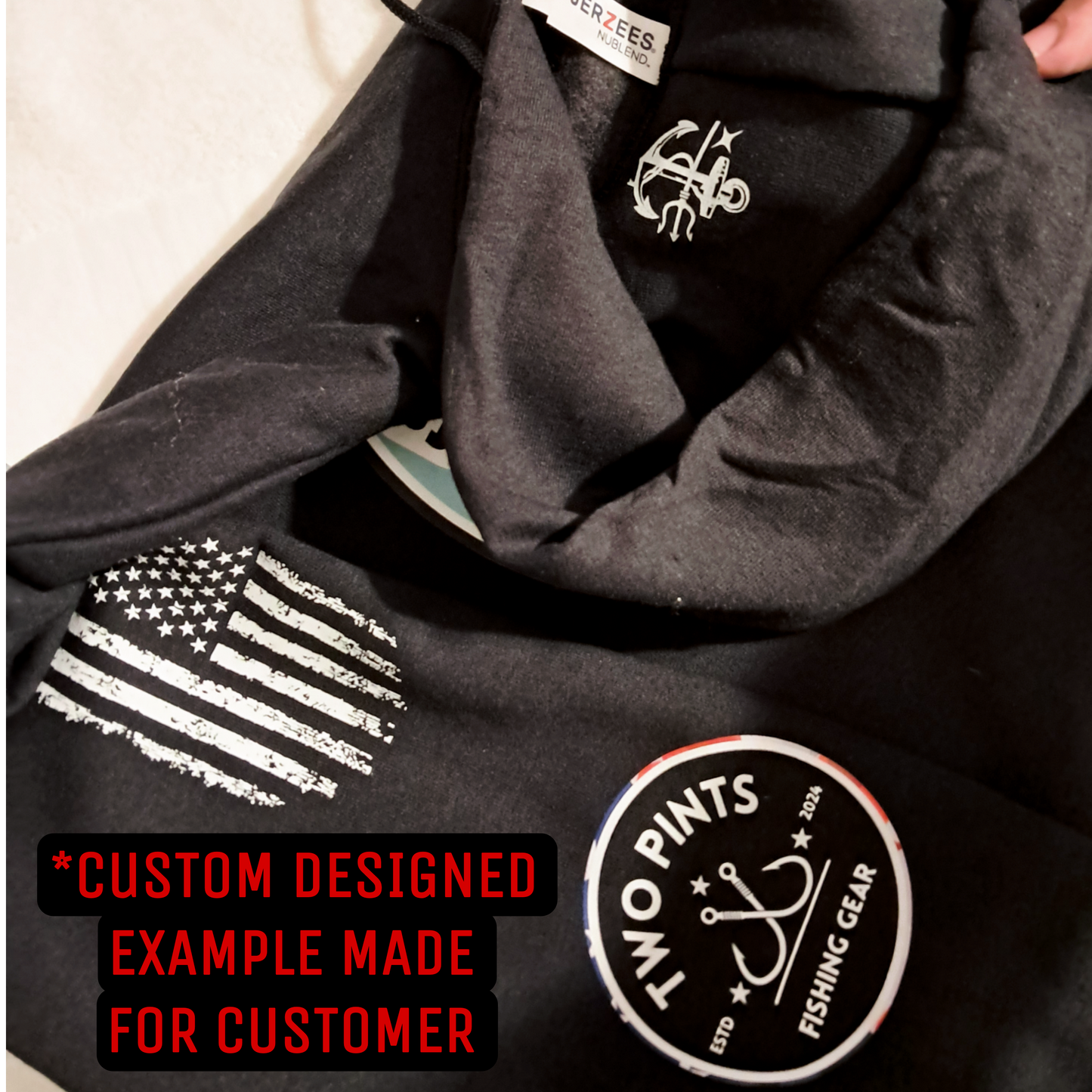 ShellBack Fishing + Mission 22 Winter Hoodie - Heavy Weight 8oz 50/50 NuBlend Cotton Pull Over