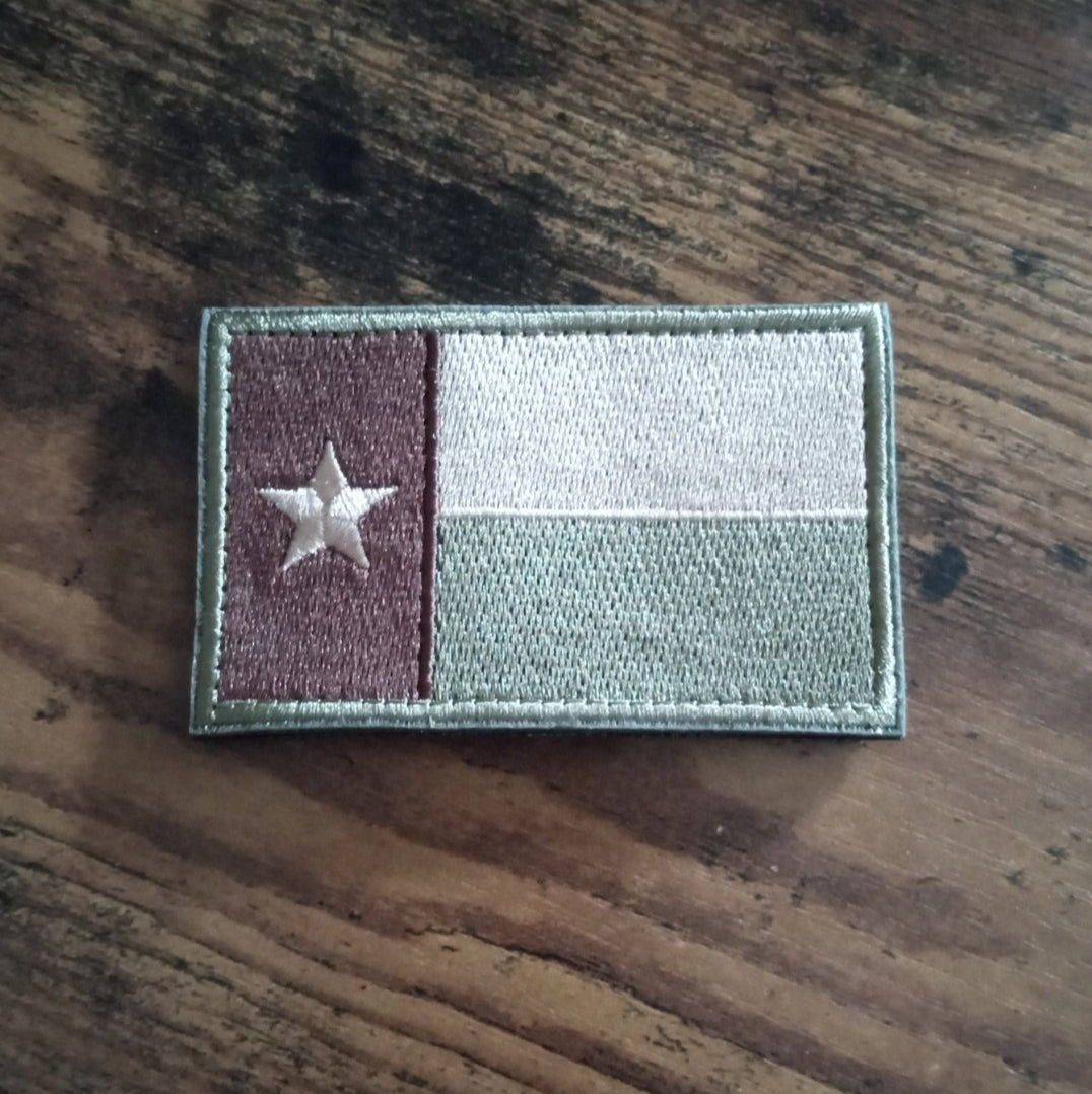 Texas Velcro Patch Embroidered 3X2 inch Dont Tread on Me Tactical Morale Hook and Loop