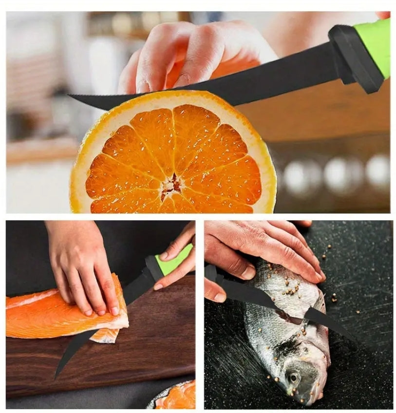 Professional Grade Fishing Filet Knife - Stainless Steel - Multiple Sizes - Soft Grip