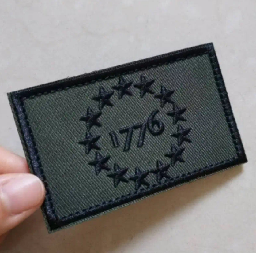 1776 Tactical Velcro Patch - Embroidered Hook and Loop USA Morale Badge