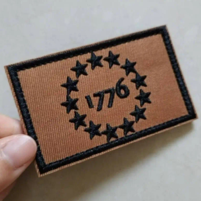 1776 Tactical Velcro Patch - Embroidered Hook and Loop USA Morale Badge