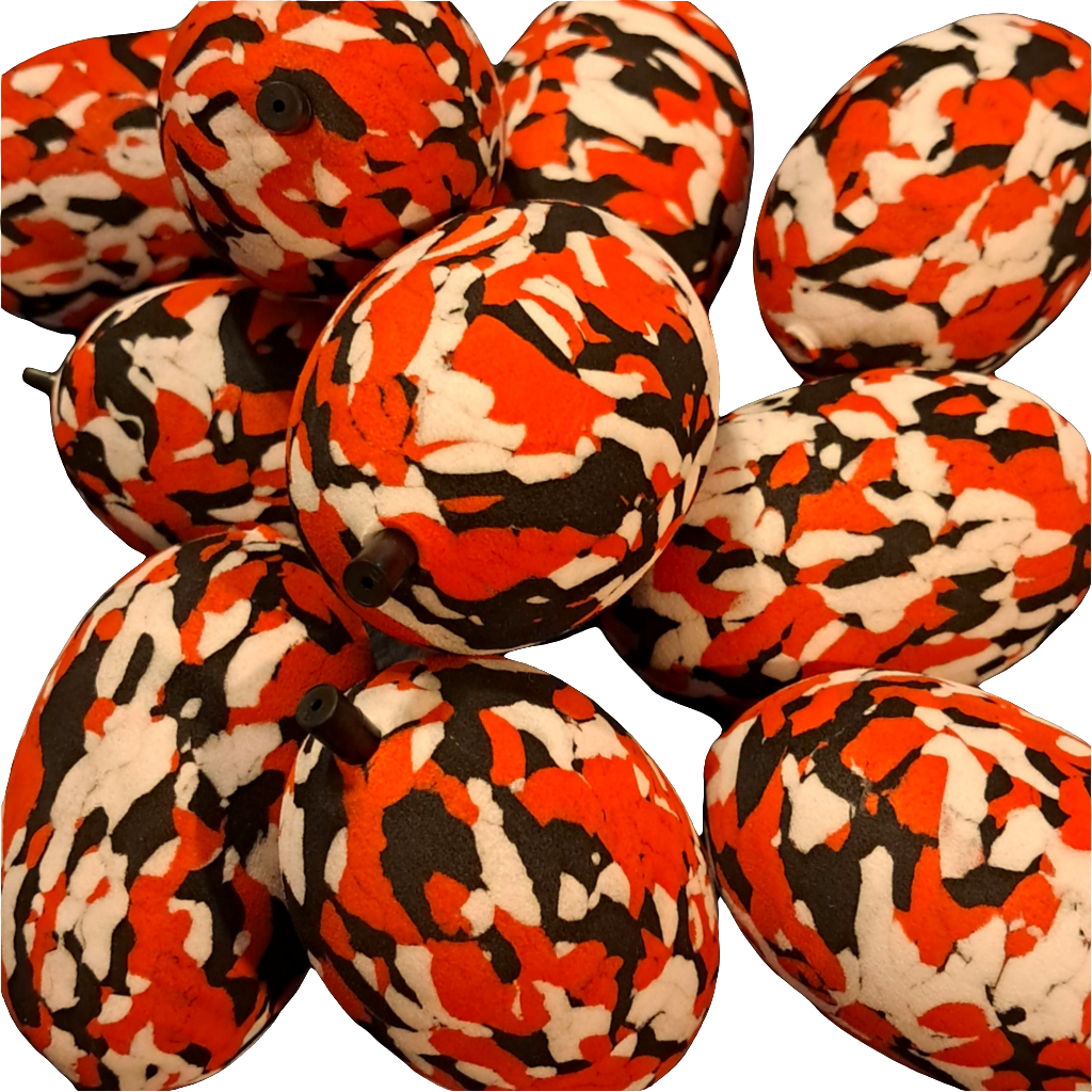 2 Pints Fishing™ 3” EVA Fatty Foam Float – Exclusive Red Camo (2 Pack or Bulk 10 Pack)