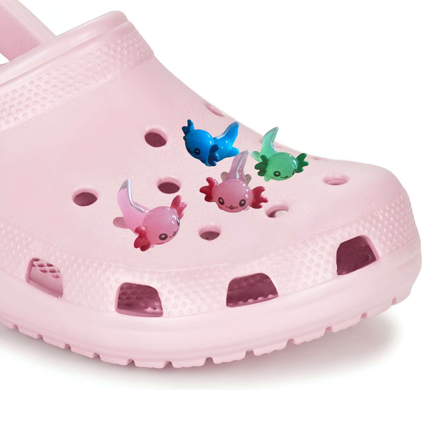 Axolotl Shoe Charm - Handmade Colorful Ocean Axolotl Cute Charm Decoration for Shoes with Holes