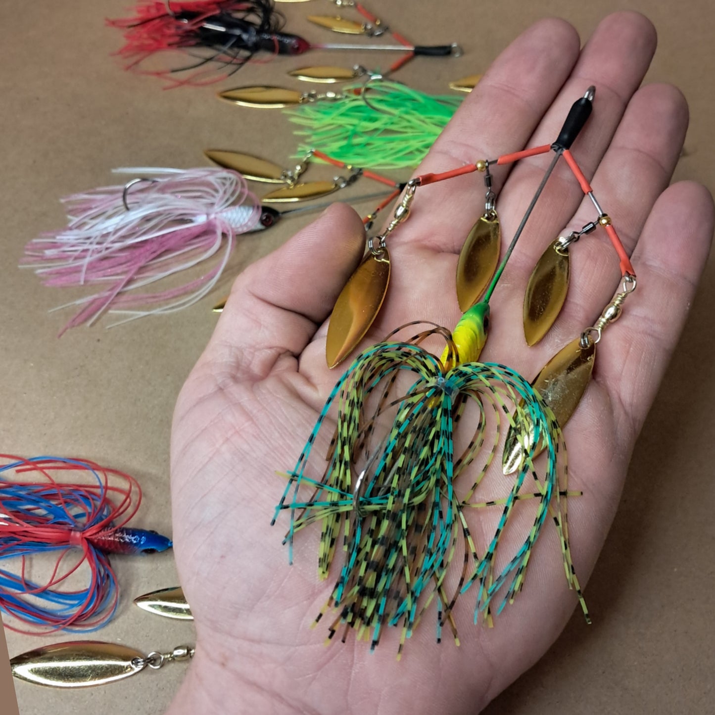 5pcs Bionic Willow Blade Spinnerbait Set
