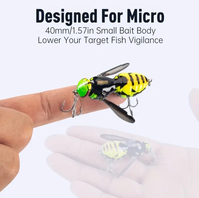 1.57 Inch Bionic Wasp Topwater Fishing Lure