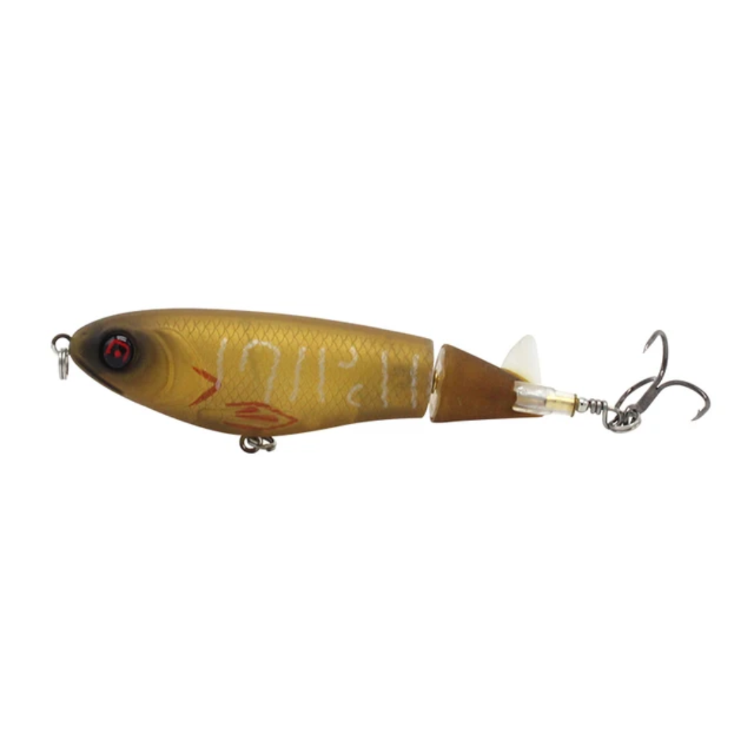 New Whopper Plopper - Enhanced 4.1 Inch 17g Tail Spinning Fishing Lure w/ Steel Bearing Rattles + Dual LAZR treble hooks