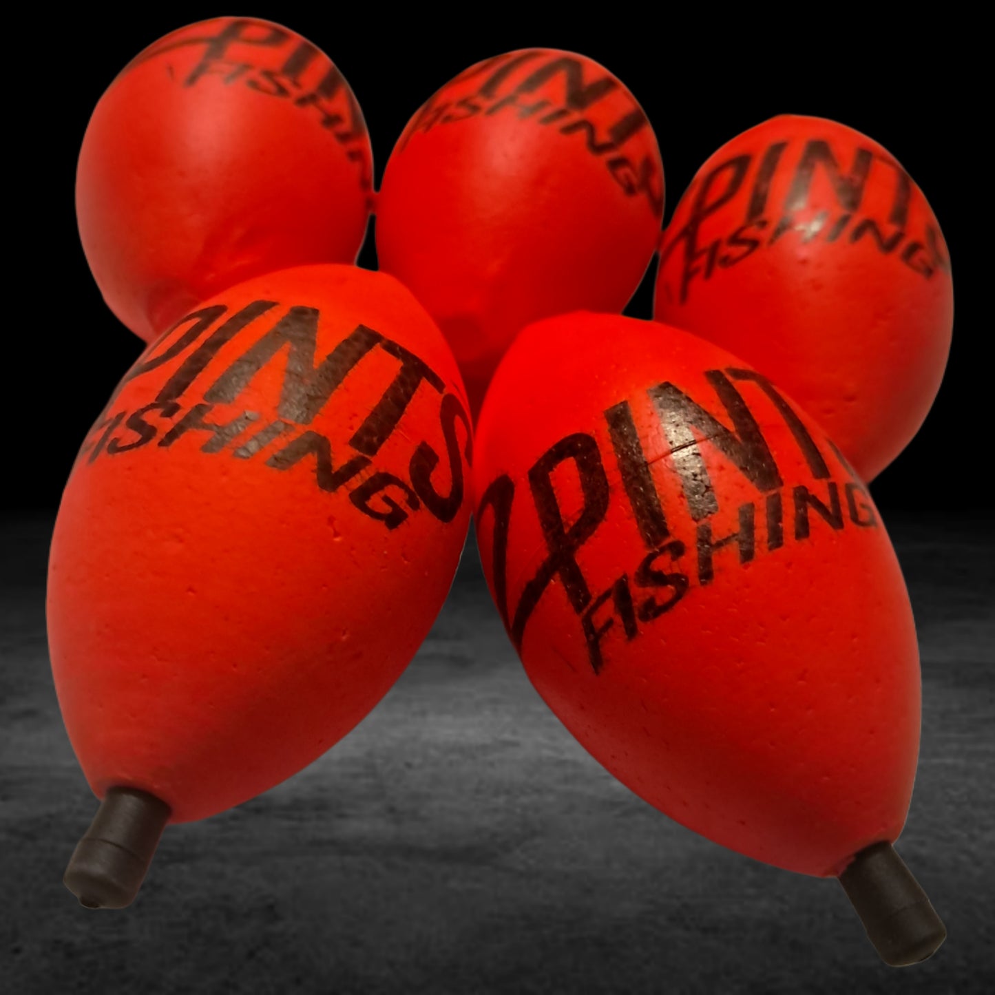 5-Pack 2.5” EPS Oval Hard Foam Fishing Float/Bobber – Ultra Buoyant, Fluorescent Finish, Peg Included – Fits Lines Up to 900LB Mono