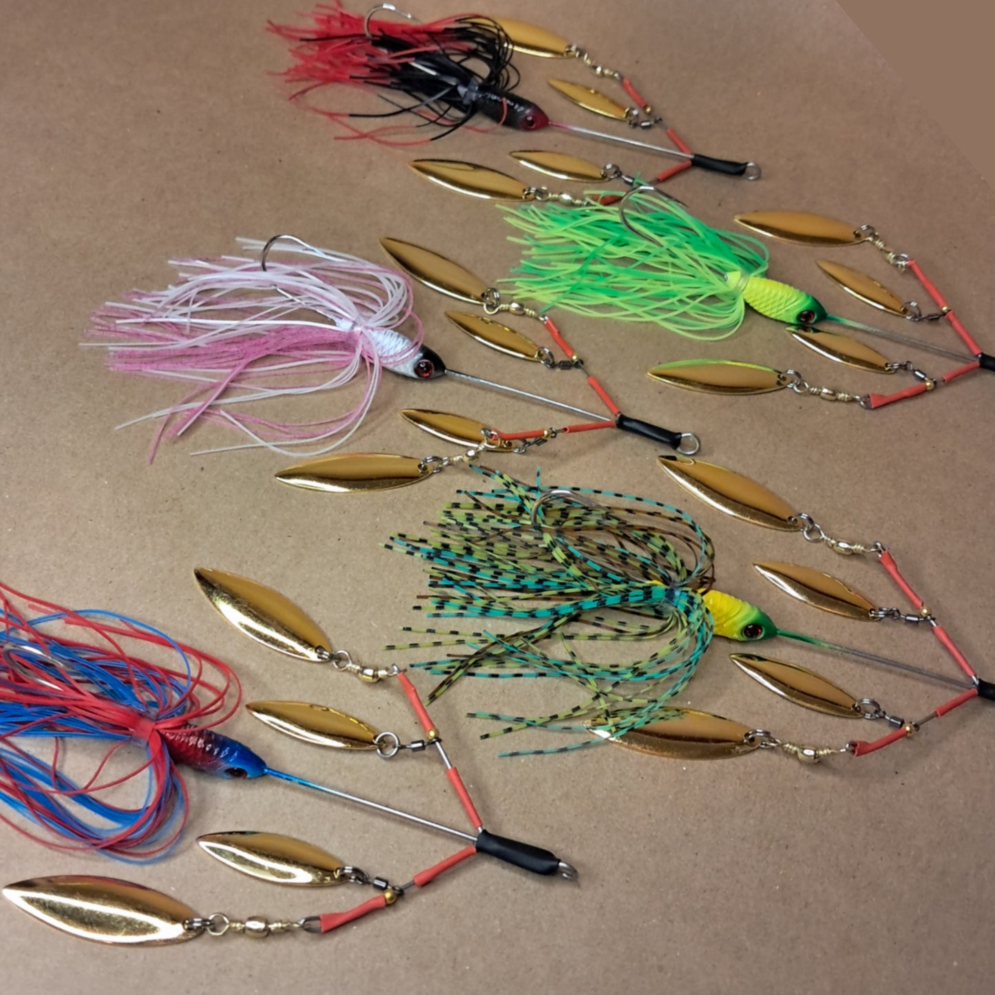 5pcs Bionic Willow Blade Spinnerbait Set