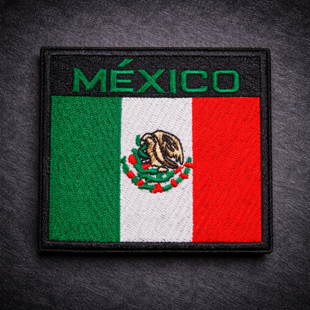 Mexico Velcro Patch 3X2 inch Tactical Morale Embroidered Hook and Loop Mexican Pride Chicano