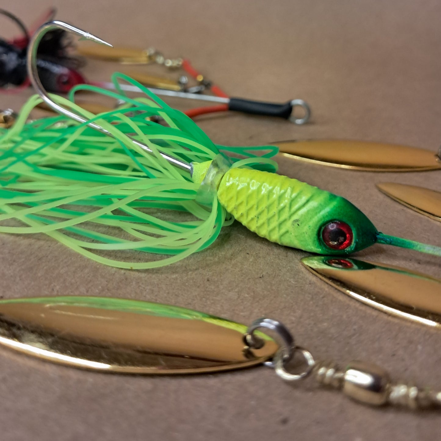 5pcs Bionic Willow Blade Spinnerbait Set