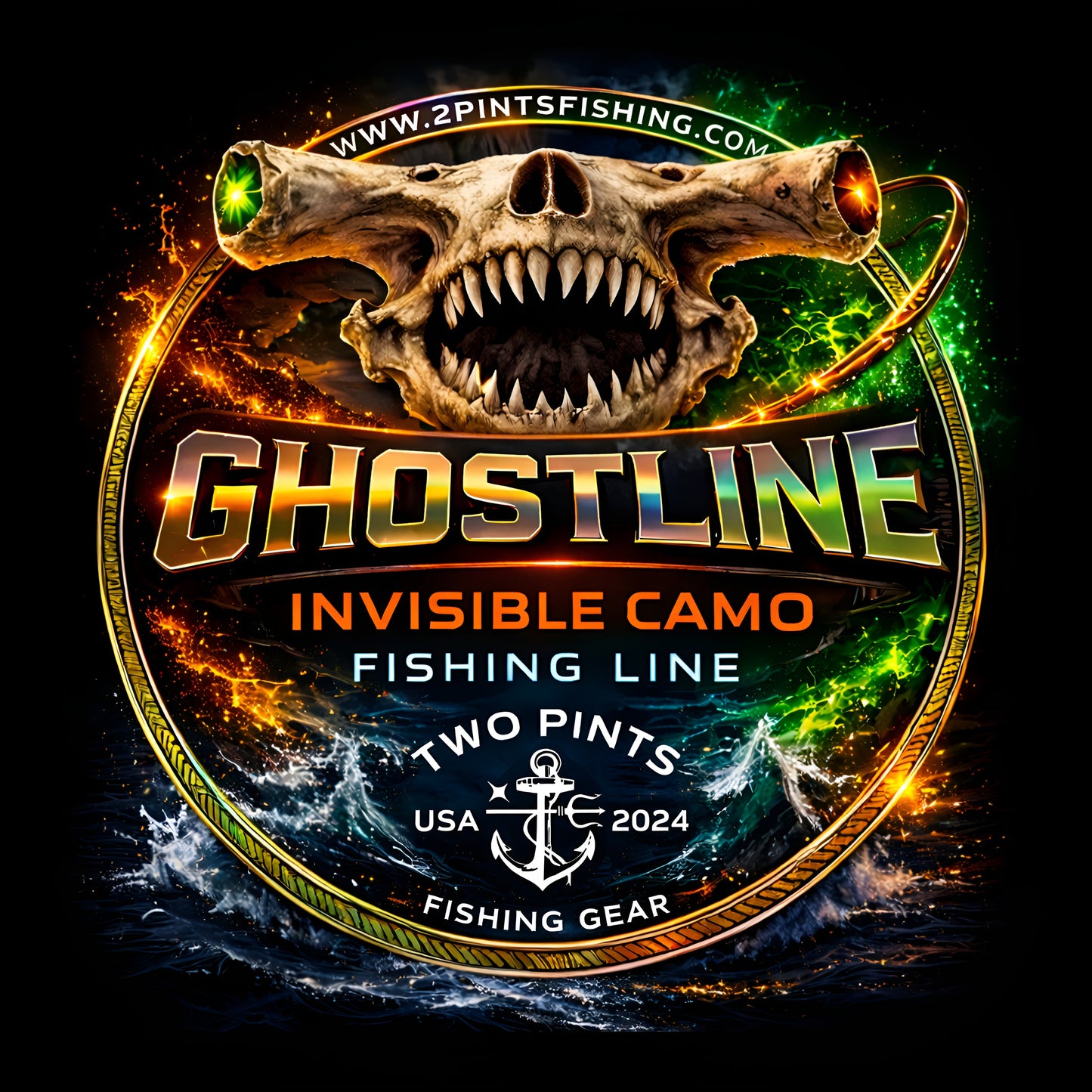 GHOSTLINE Invisible Camo Monofilament Fishing Line - 300m