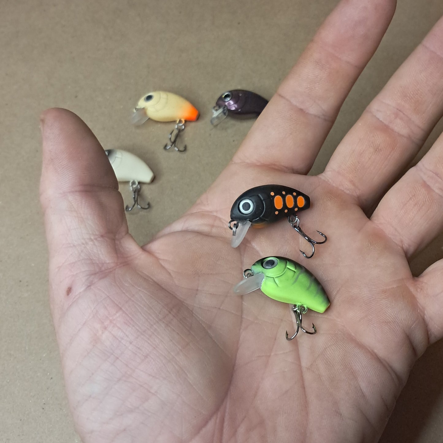Mini Crankbait 1.1 Inch - Premium Hand Painted Fishing Lures