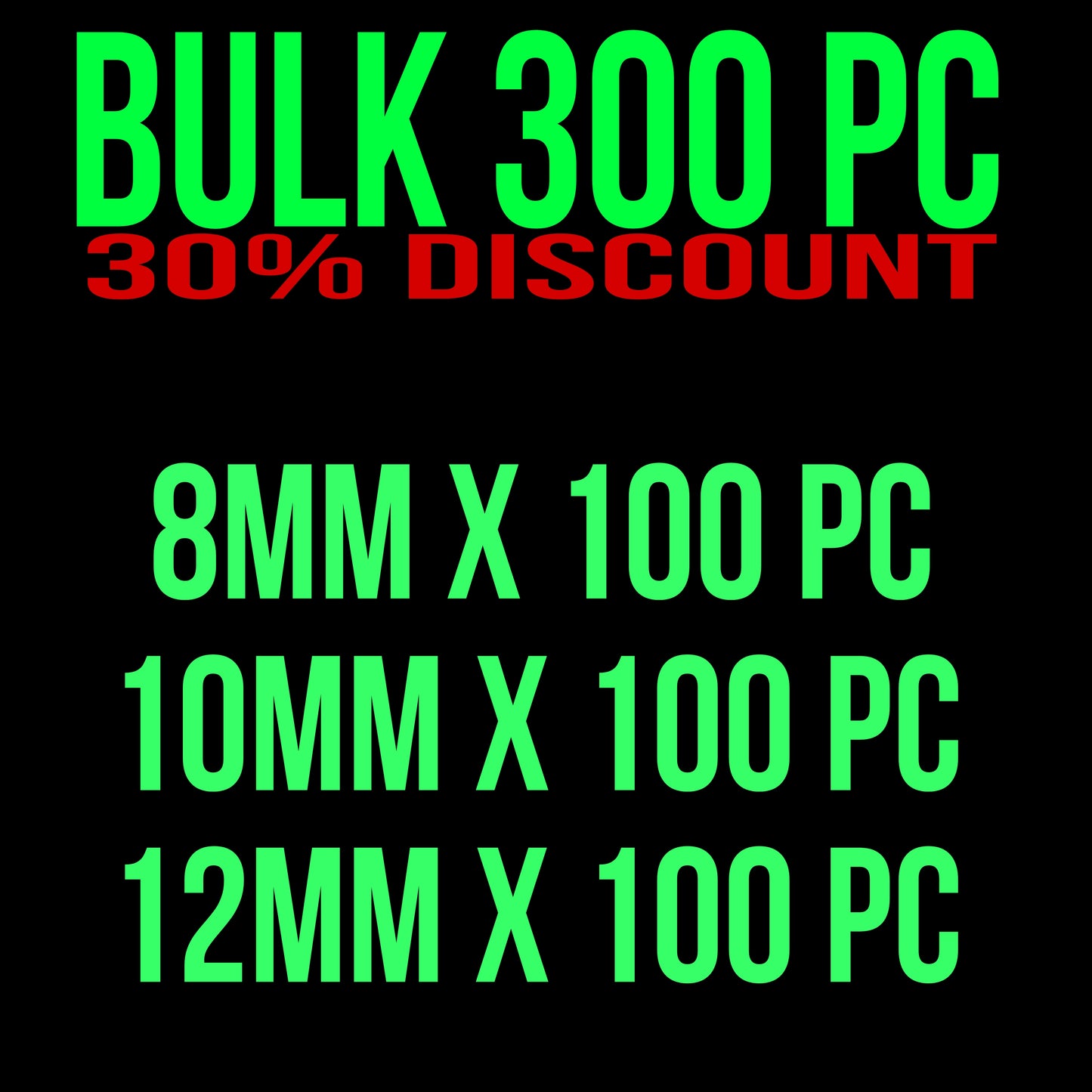 50 Piece Glow Fishing Beads - Luminescent Floating Hard Body Rig Beads