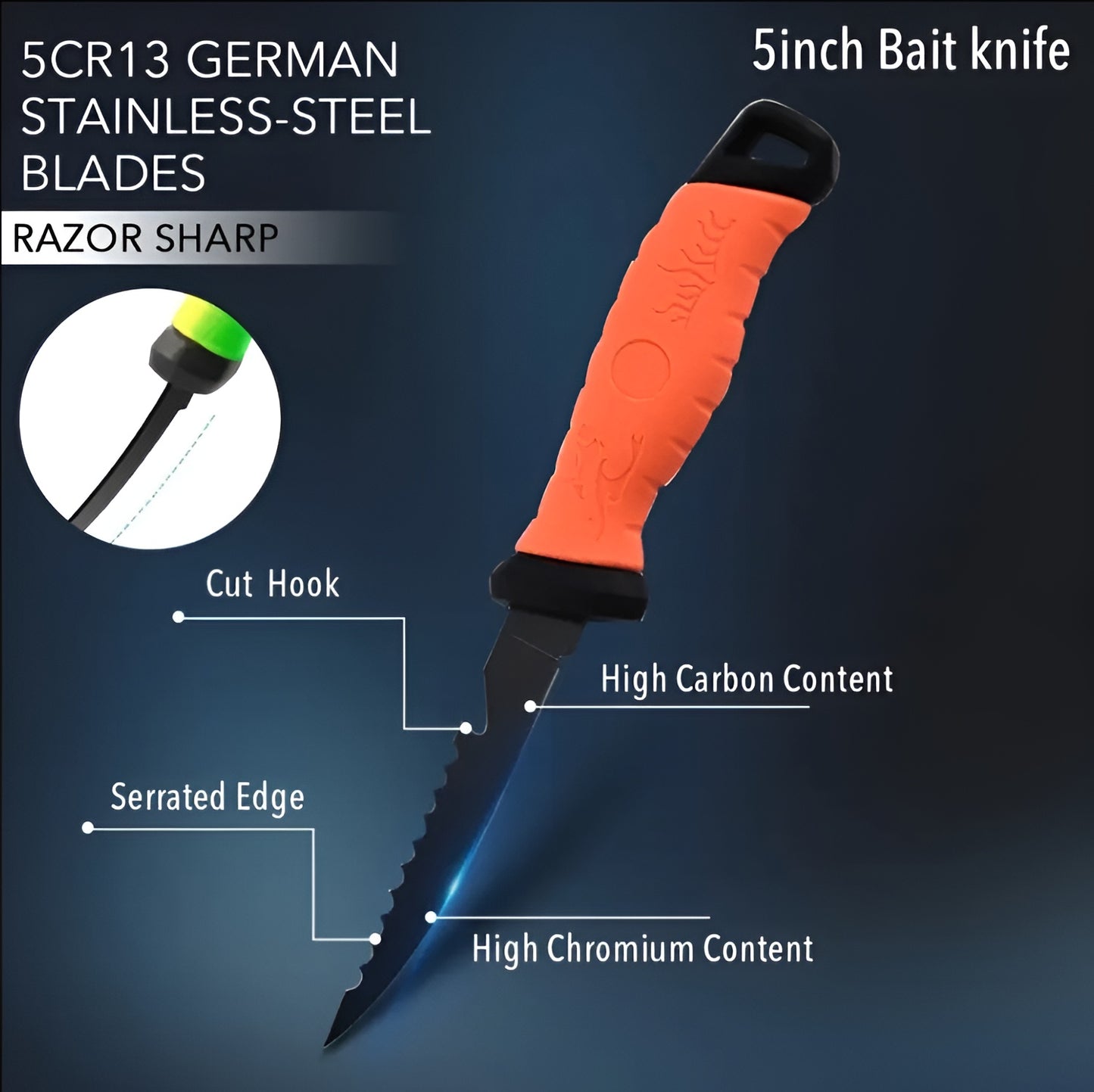 Professional Grade Fishing Filet Knife - Stainless Steel - Multiple Sizes - Soft Grip
