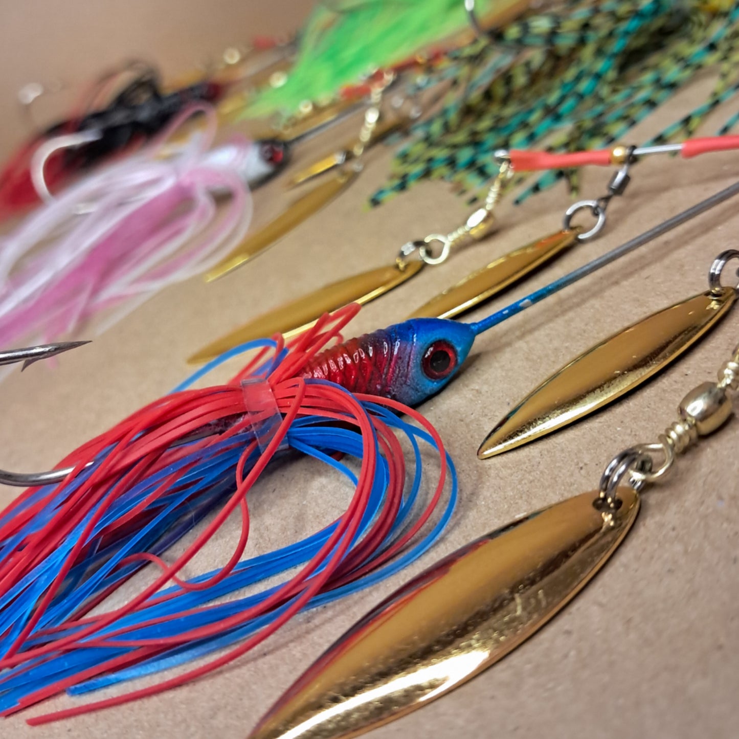 5pcs Bionic Willow Blade Spinnerbait Set