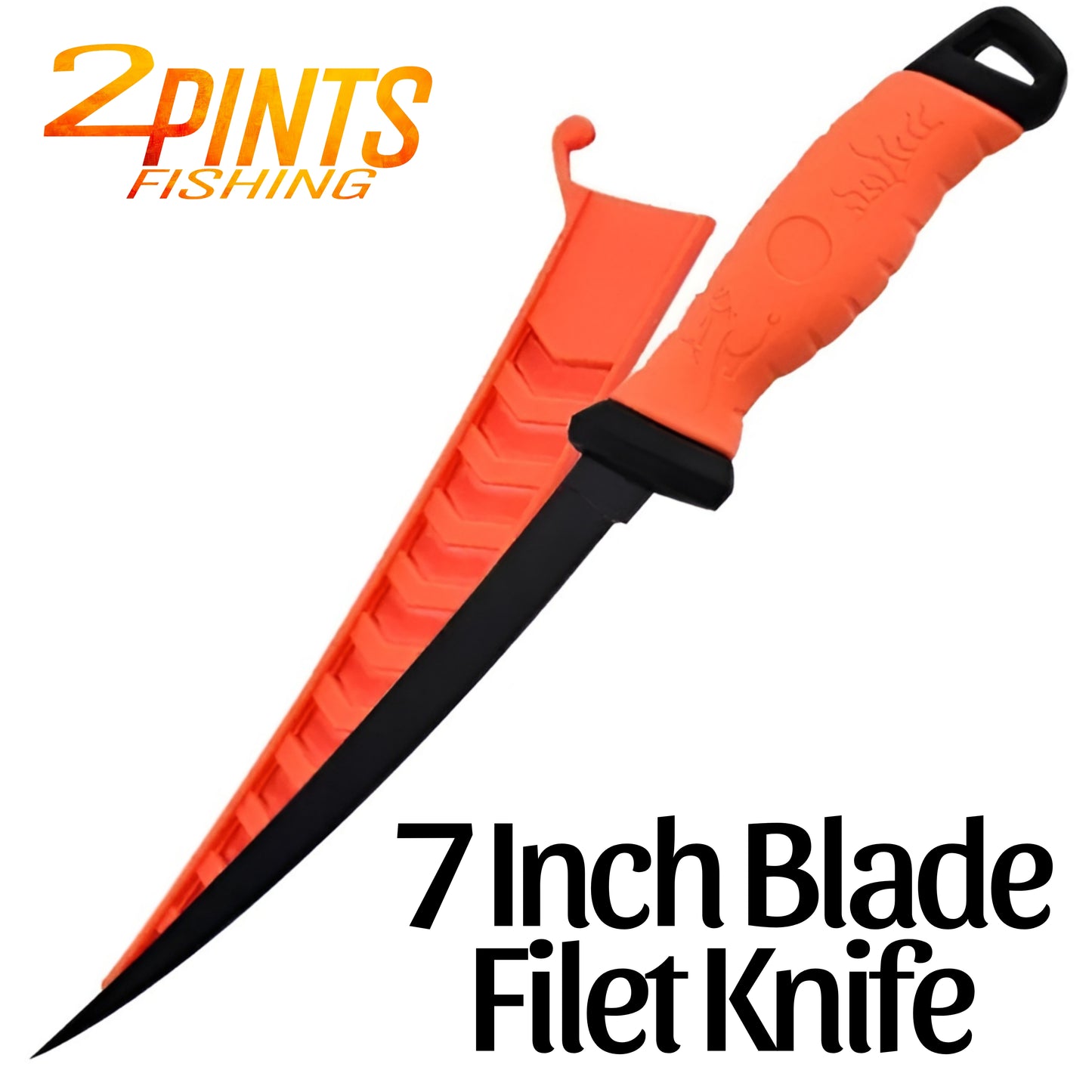 Professional Grade Fishing Filet Knife - Stainless Steel - Multiple Sizes - Soft Grip