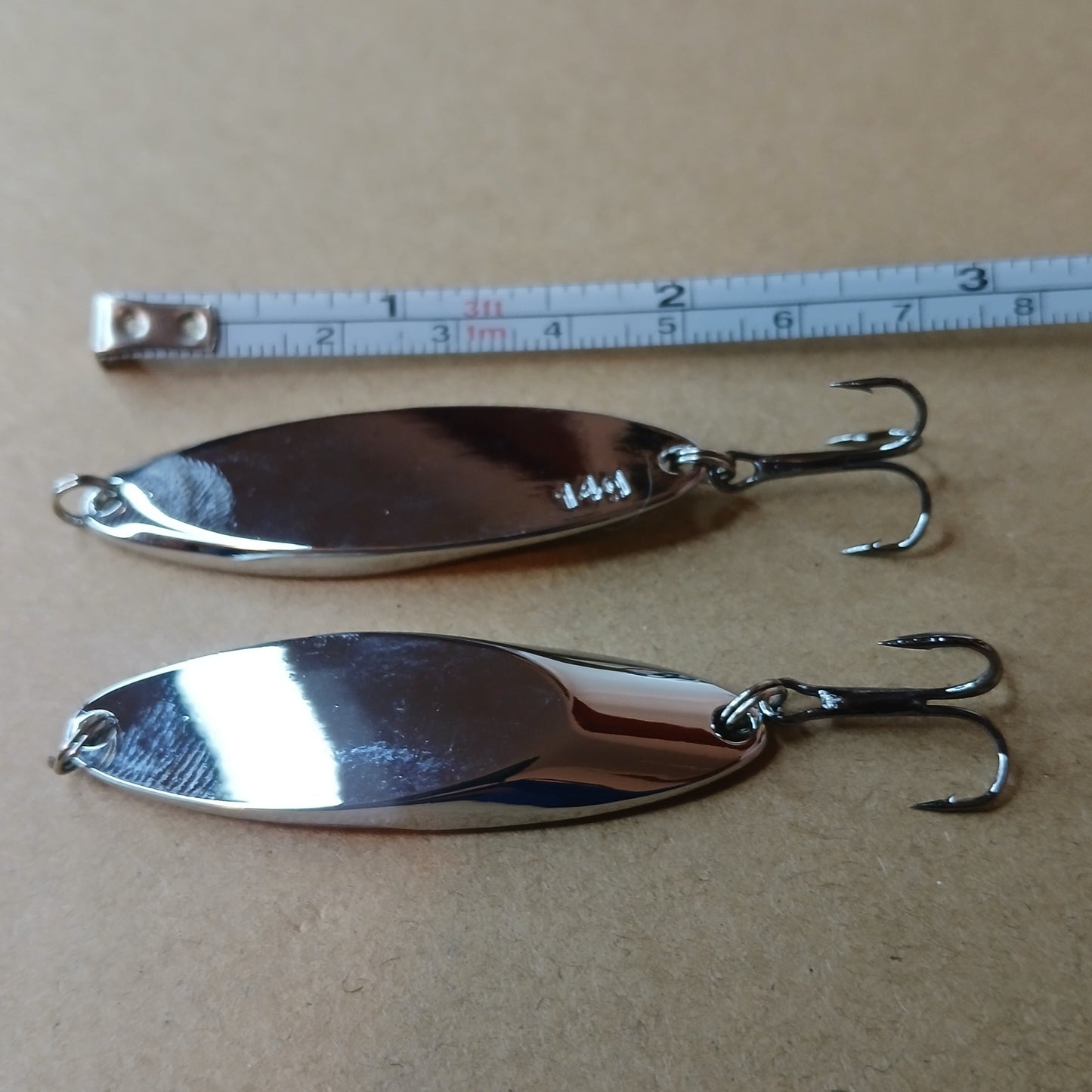 3-Pack Casting Spoons Gold Silver NeoChrome 2oz-1/16oz with Treble Hook