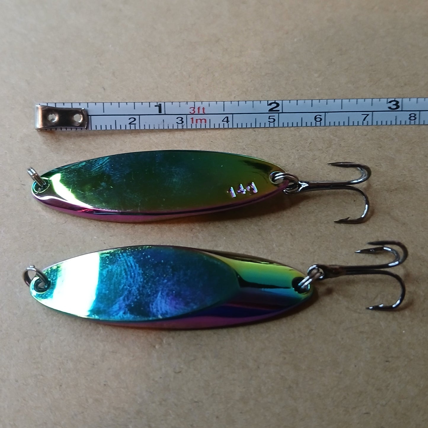 3-Pack Casting Spoons Gold Silver NeoChrome 2oz-1/16oz with Treble Hook