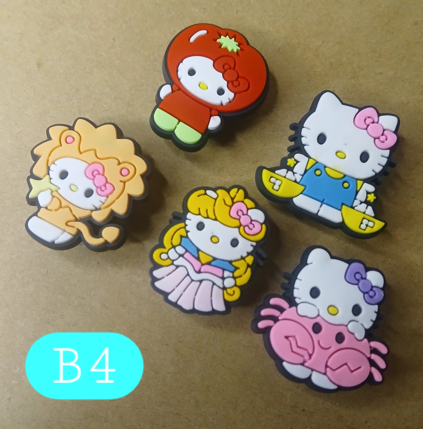 5 Pack Kitty Shoe Charms