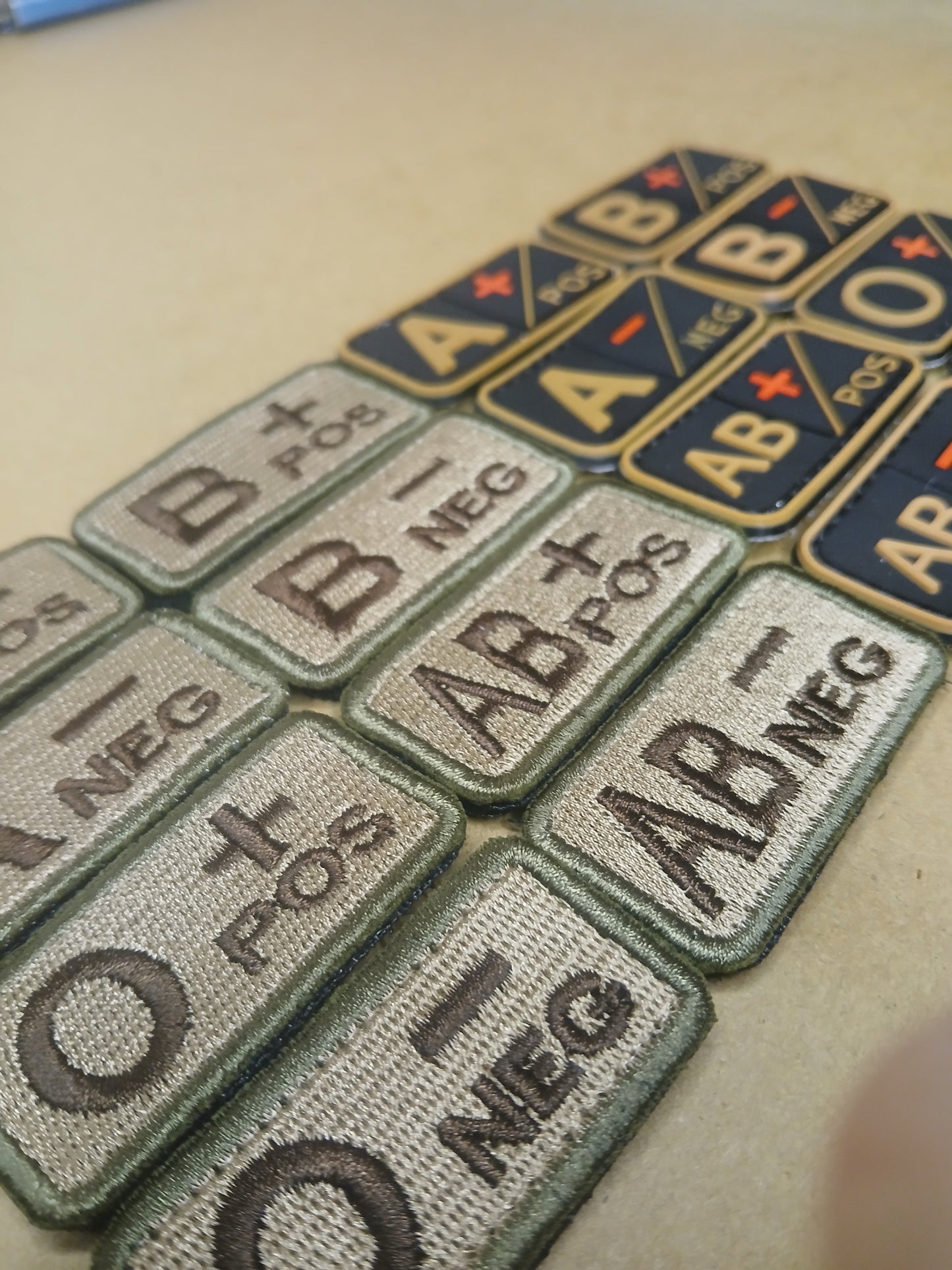 Blood Type Velcro Patches