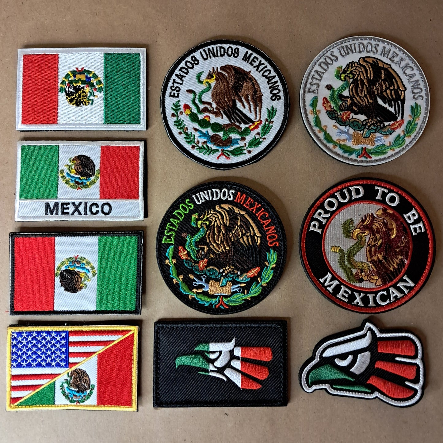 Mexico Velcro Patch 3X2 inch Tactical Morale Embroidered Hook and Loop Mexican Pride Chicano