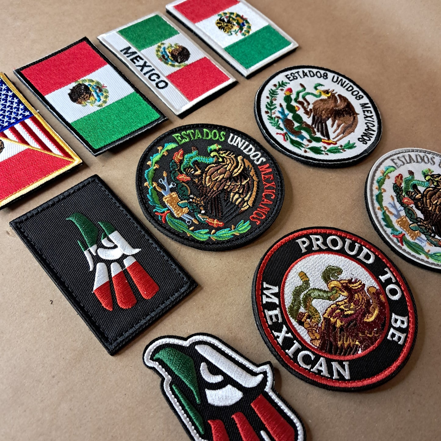 Mexico Velcro Patch 3X2 inch Tactical Morale Embroidered Hook and Loop Mexican Pride Chicano