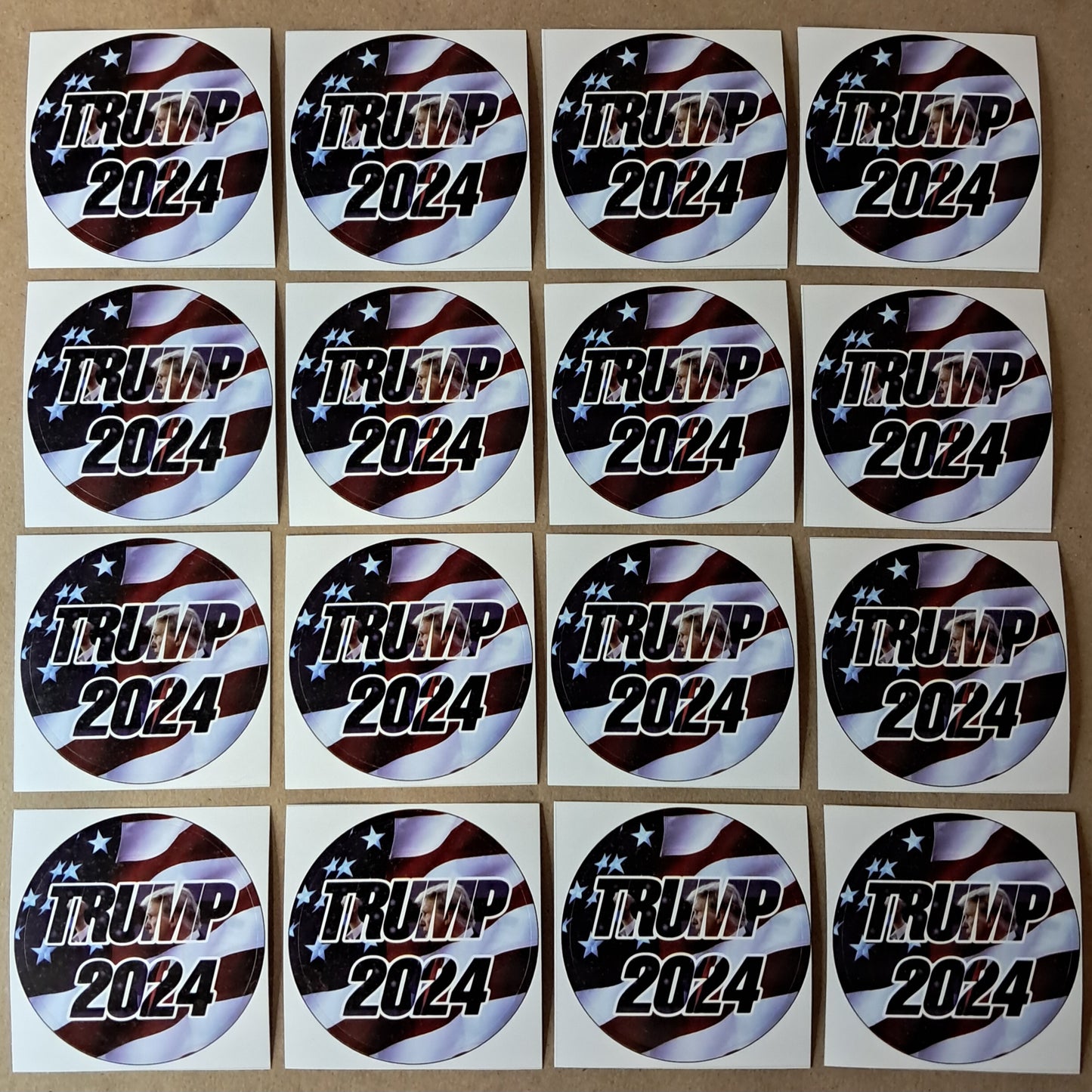 50 Pack Trump 2024 Stickers 2-inch Round