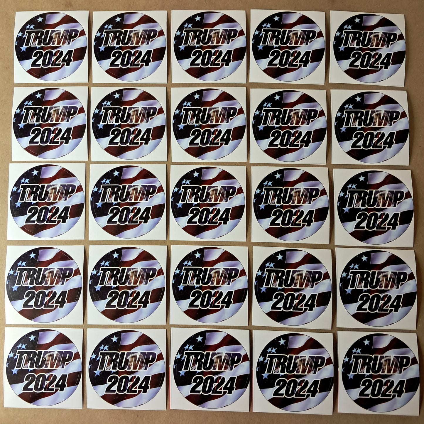 50 Pack Trump 2024 Stickers 2-inch Round