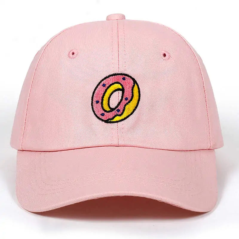 Donut Embroidery Cotton Hat