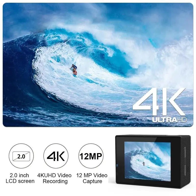 Action Camera Ultra HD 4K/30fps.