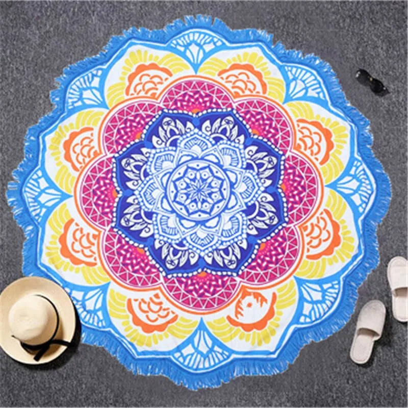 Lotus Printed Beach Towel