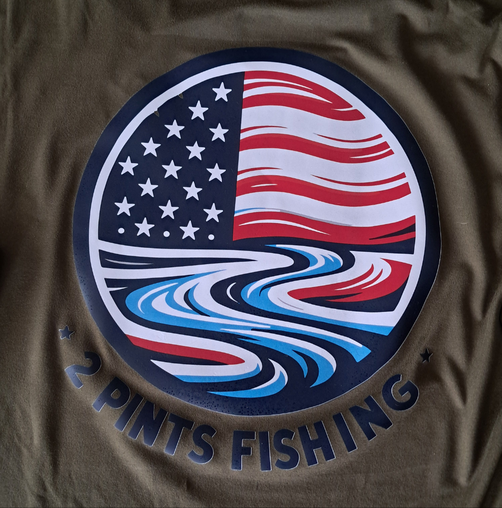 1st Edition Flag Fishing Shirt ☆ Long Sleeve Breathable Fishing Shirt - UPF 50