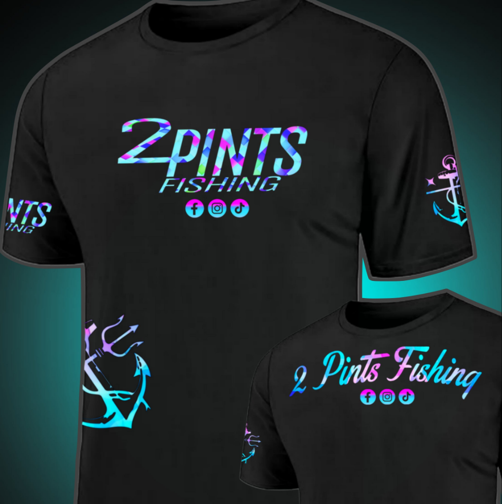 GLOW-Tech DriFit Fishing Tee / UPF50+ QuickDry Breathable Lightweight Sun Protection Glow in the Dark UV T-Shirt UniSex