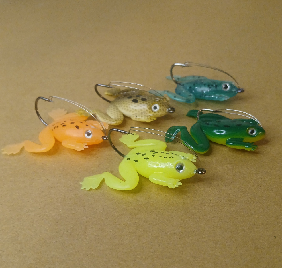 5 Pack Weedless Frog Lures