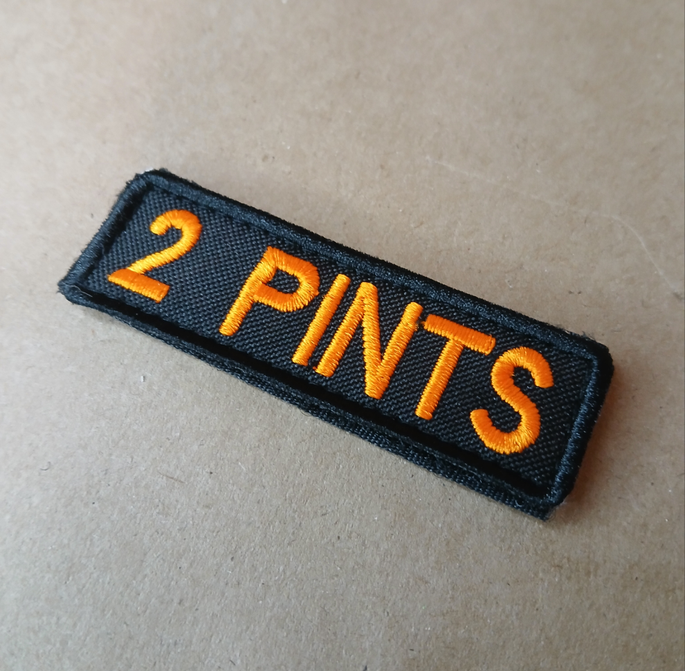 2 PINTS Velcro Patches