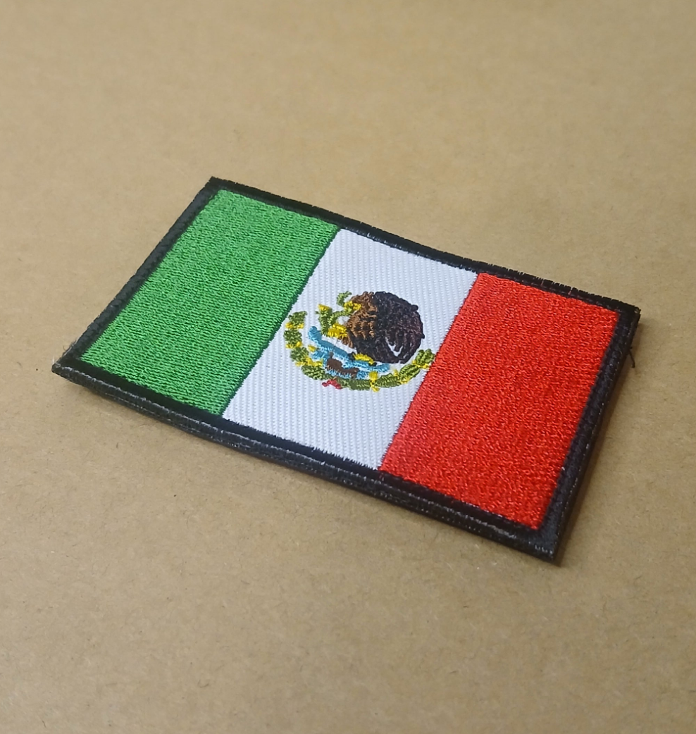 Mexico Velcro Patch 3X2 inch Tactical Morale Embroidered Hook and Loop Mexican Pride Chicano