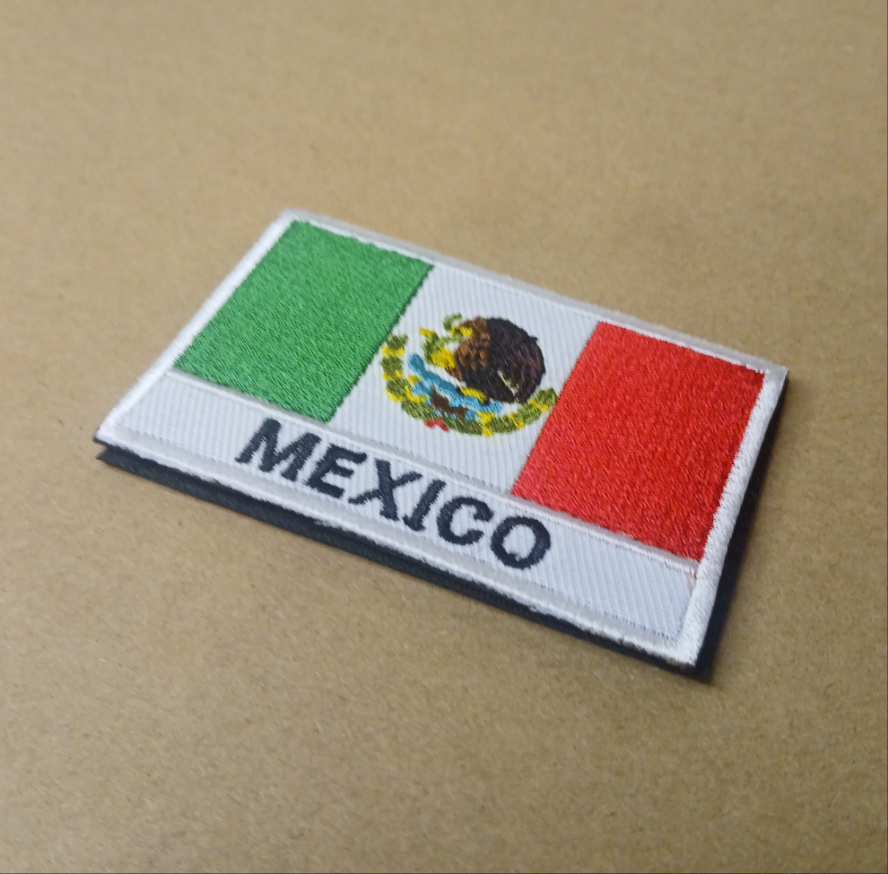 Mexico Velcro Patch 3X2 inch Tactical Morale Embroidered Hook and Loop Mexican Pride Chicano