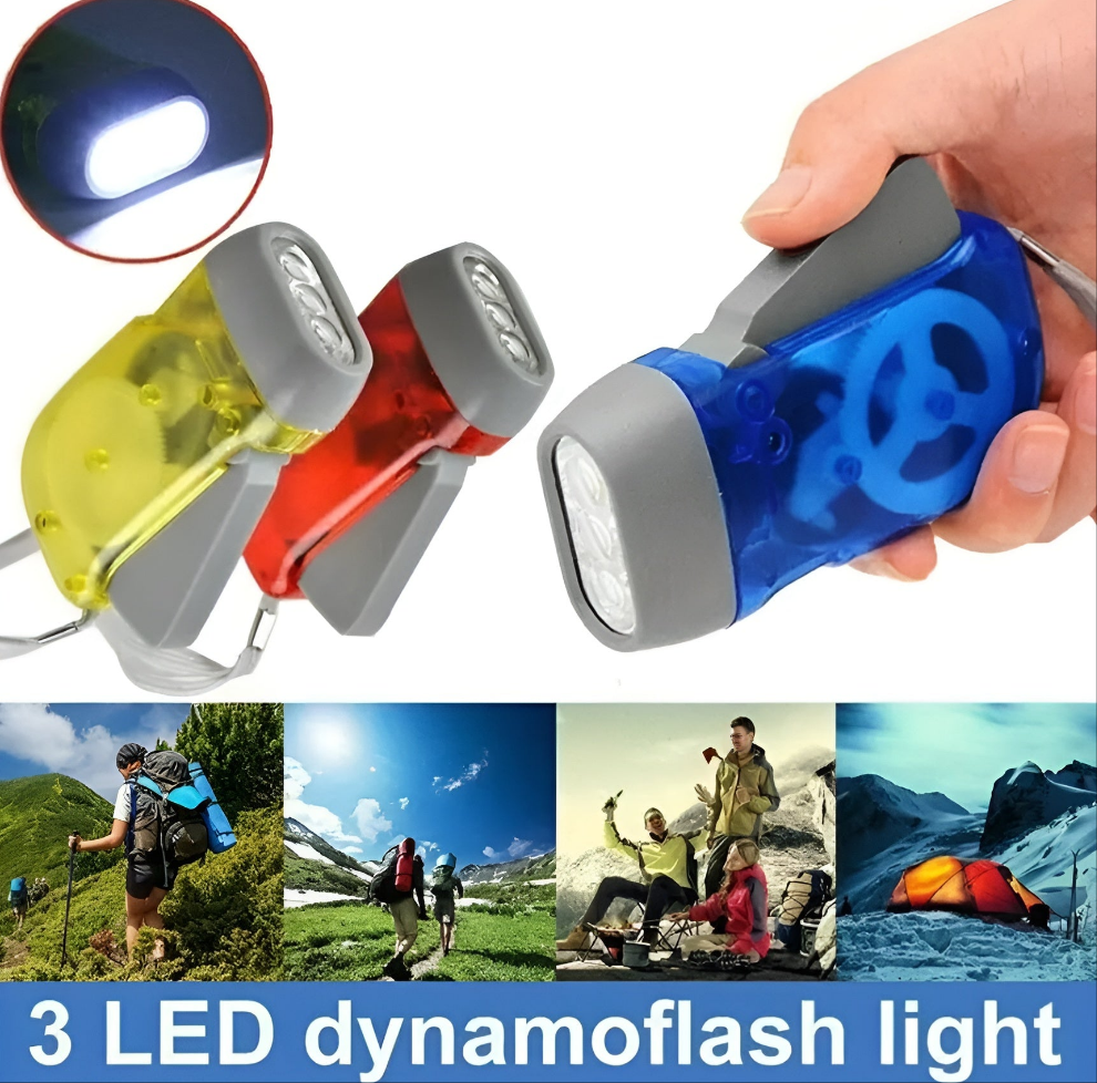 Hand Crank LED Flashlight