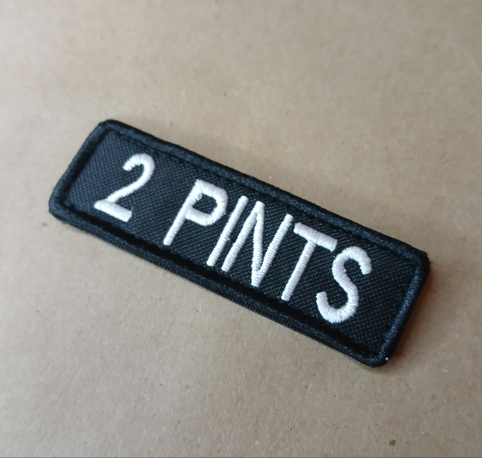 2 PINTS Velcro Patches