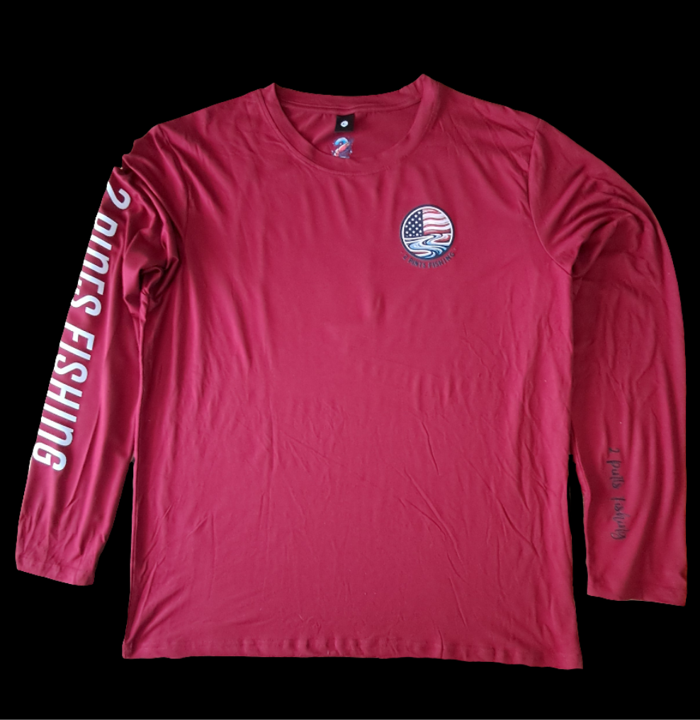 1st Edition Flag Fishing Shirt ☆ Long Sleeve Breathable Fishing Shirt - UPF 50